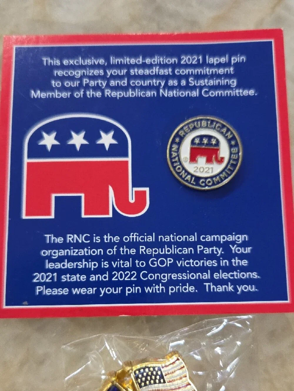 Vintage 2021 US Political Pins (Republican)